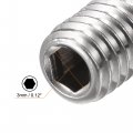 Uxcell Ball Point Set Screws M6 X 25mm 304 Stainless Steel Metric Spring Hex Socket Screw 10pcs