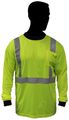 Liberty Hivizgard Polyester Class 2 Long Sleeve T-shirt With Silver Reflective Stripes 3x-large Fluorescent Lime Green 