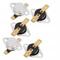 5pcs Ksd301 Ac 250v 15a 60c Nc Thermostat Temp Controlling Switch Silver Tone 