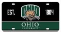 Ohio University Metal License Plate 