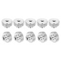 M6-1 0 Knurled Thumb Nuts 10pcs 304 Stainless Steel High Head Female Threaded Round Grip Knob Locking Fasteners Silver 