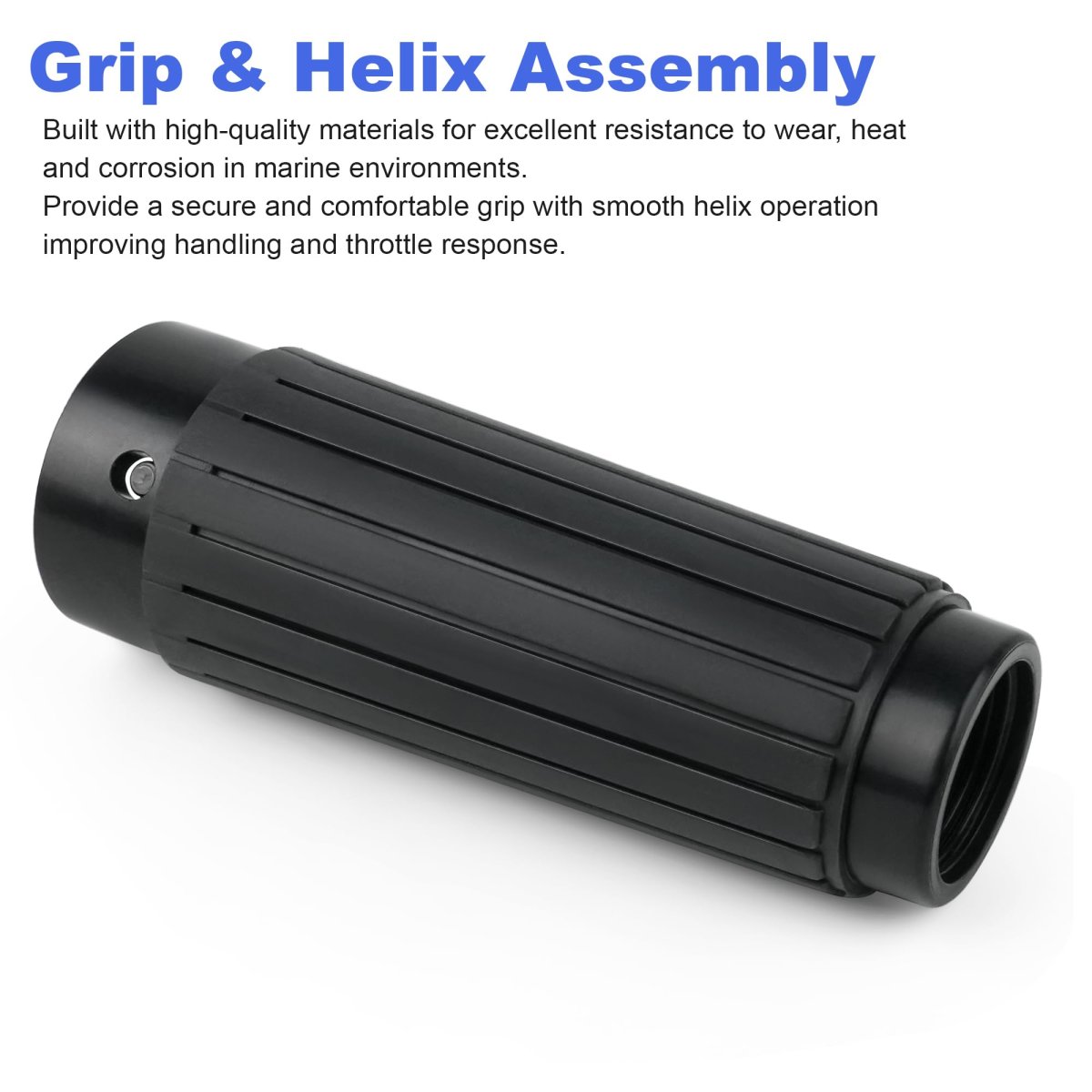 Outboard Handle Grip And Helix 436275 For Omc Evinrude Johnson 5 To 40hp Engines 1994 2006 13 In L X 2 W Blacd Handle Grip And