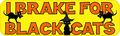 10in X 3in I Brake For Black Cats Bumper Magnet Halloween Vehicle Magnets By Stickertalk 