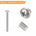 Uxcell 10-24x4 Pan Head Machine Screws 304 Stainless Steel 18-8 Screw Phillips Drive Fully Threaded Bright Finish Pack Of 10
