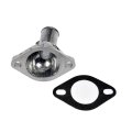 Engine Coolant Thermostat Housing For Chevy G30 1990 1991 1992 1993 Metal Natural Finish 75 Degrees Neck Angle 1 188 In Outside 