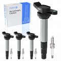 Mayspare Uf596 Ignition Coil Pack And 93501 Iridium Spark Plugs Compatible With Toyota Ct200h Corolla Matrix Prius Plug-in V