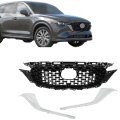 Glossy Black With Chrome Molding Trim Front Bumper Grille Upper 3pcs Replacement For Cx-5 2022-2023 Ksd450710a 