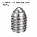 Uxcell Ball Point Set Screws M6 X 8mm 304 Stainless Steel Metric Spring Hex Socket Screw 20pcs