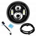 Sunpie 7 Inch Led Headlight Black For H Arley Street Glide Tri Electra Road King Softail Deluxe Heritage With Mount Bracket 