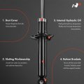 A-premium Pair 2 Rear Suspension Shock Strut Absorbers Compatible With Toyota Tercel 1995-1999 Paseo 1996-1997 Replace 341191