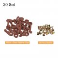20set Glass Retainer Clips Kit 1 Inch Plastic Cabinet With Screws For Fixing 4mm Thick Doors Mirror Red