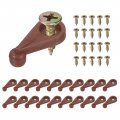 20set Glass Retainer Clips Kit 1 Inch Plastic Cabinet With Screws For Fixing 4mm Thick Doors Mirror Red