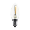 S11308 C7 Led Filament Lamp 0 7w 2700k Warm White 30 Lumens Clear Candelabra E12 Base 120v Wet Location Enclosed Fixture Rated 
