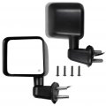 Driver And Passenger Side View Mirrors For 2007-2017 Jeep Wrangler Textured Manual Folding Heated Abs