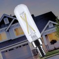 T6 Led Filament Light Bulbs 5000k Natural E12 Candelabra Base 200 Lumens Clear Dimmable Wet Rated Ip65 Enclosed Fixture 120v