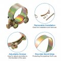Uxcell 4pcs T-bolt Hose Clamps 32-35mm 1 26 -1 38 Id Range Iron Radiator Intake Clamp For Truck Exhaust