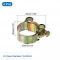 Uxcell 4pcs T-bolt Hose Clamps 32-35mm 1 26 -1 38 Id Range Iron Radiator Intake Clamp For Truck Exhaust