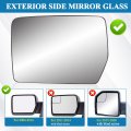 Driver Left Side Heated Mirror Glass Compatible With 2004-2014 Ford F150 Exterior Rearview Convex W Backing Holder Replace