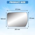 Driver Left Side Heated Mirror Glass Compatible With 2004-2014 Ford F150 Exterior Rearview Convex W Backing Holder Replace