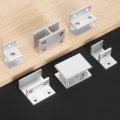 4pcs F Shape 28mm Glass Clamp Aluminum Alloy Adjustable Clip For 13-16mm Thickness Wall Mounting Support Bracket Shelf Mirror 