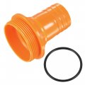 Plastic Hose Barb Fitting 38mm To G2 Male Thread Straight Pipe Connector With Gasket Yellow 