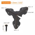 Uxcell 33x33x33mm Metal Box Corner Protectors Edge Guard Black 16pcs