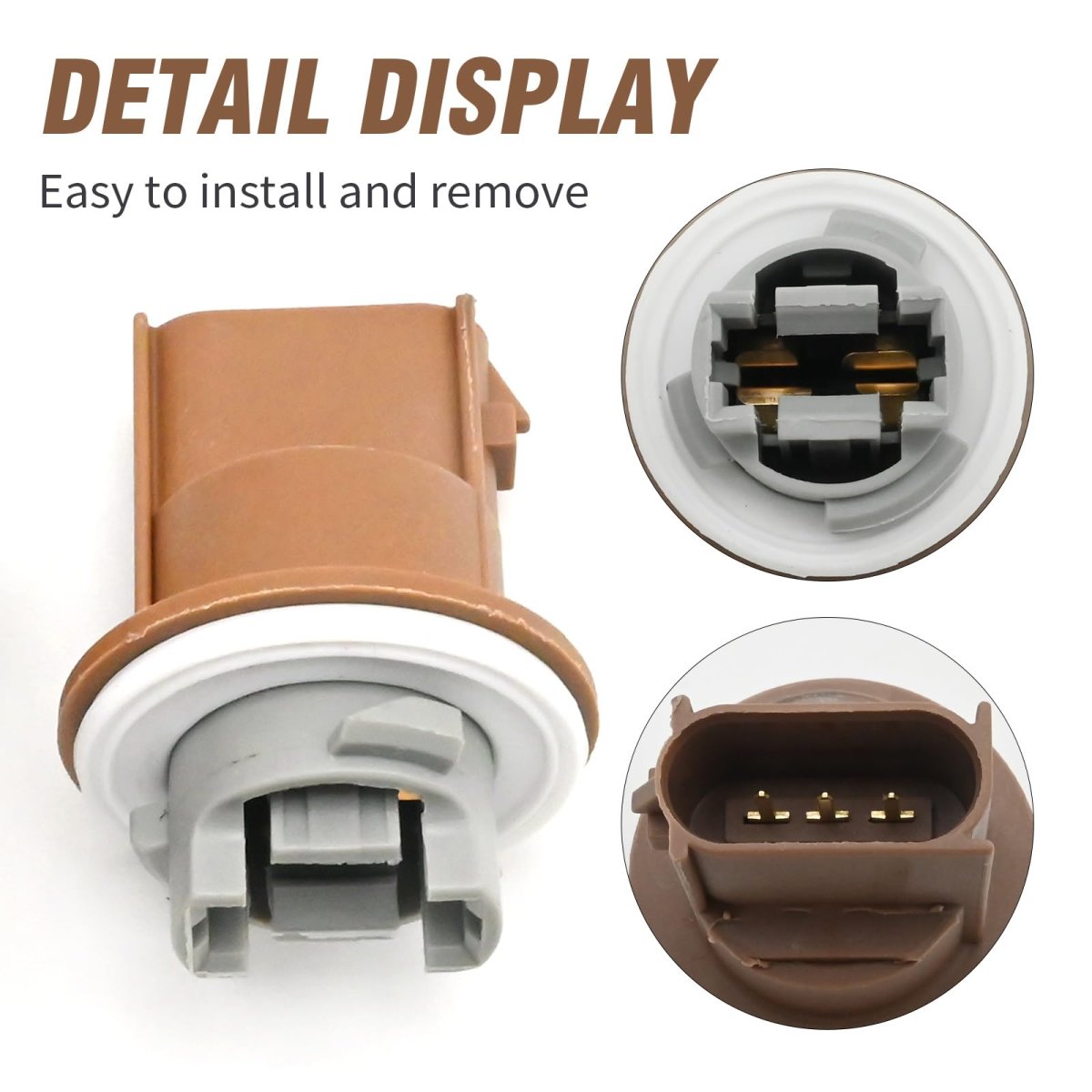 2pcs 3 Pin Turn Signal Brake Light Socket 2u5z-13411-sa For Ford F150 F250 Super Duty Ranger Crown Vic 2004 11 Lincoln Mark Lt
