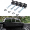 4pcs Truck Tool Box Mount Tie Downs Aluminum J-shaped Fixing Clip Pickup Toolbox Fixer Cross Device Mounting Auto Parts