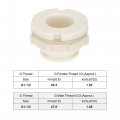 Uxcell Abs Bulkhead Tank Adapter With Pvc Plug Fitting G1-1 2 Thread For Rain Buckets Water Tanks 1 Set