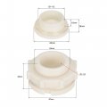 Uxcell Abs Bulkhead Tank Adapter With Pvc Plug Fitting G1-1 2 Thread For Rain Buckets Water Tanks 1 Set