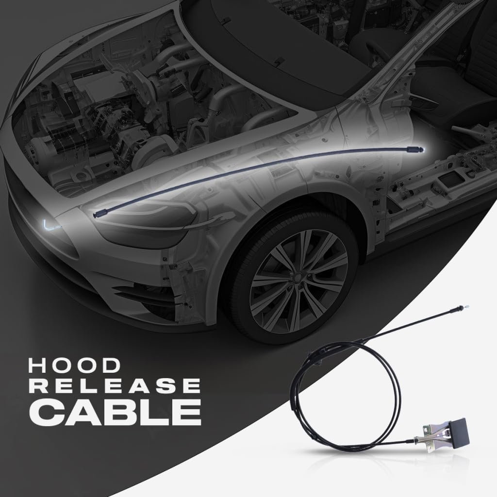 Hood Release Cable For Nissan Pathfinder 2005 2012 79 In With Handle Black Plastic Metal Replacement 65621ea500 65621zs00a