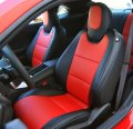 Iggee 2010-2015 Chevy Camaro Premium Leatherette Custom Made 3d Surround Fit 2 Front Seat Cover Black Red 