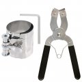 Swpeet 3pcs 3 Inch Stainless Steel Piston Ring Compressor And Adjustable Installation Tool Installer Removal Pliers With Wrench 
