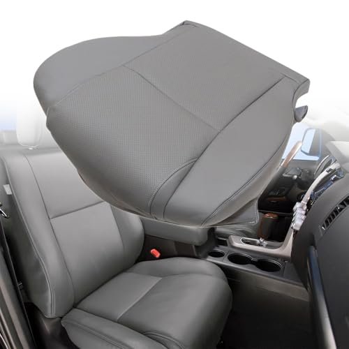 Front Driver Or Passenger Bottom Replacement Perforated Seat Cover Graphite Gray Microfiber Leather For Toyota Sequoia Tundra