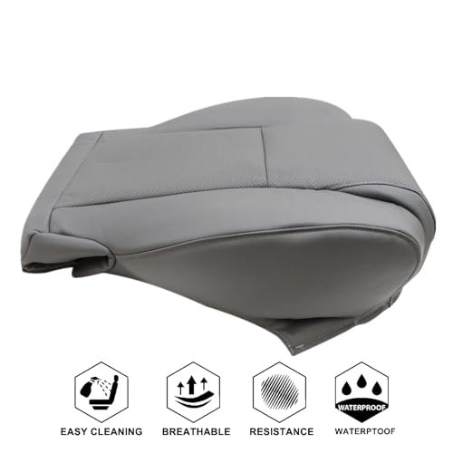 Front Driver Or Passenger Bottom Replacement Perforated Seat Cover Graphite Gray Microfiber Leather For Toyota Sequoia Tundra