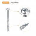Uxcell 8x2 Pocket Hole Screws 50pcs Phillips Drive Self Tapping Wood With Zinc Plated For Woodworking