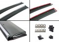 Smoke Tinted Clip On Window Visor Rain Guard W Chrome Trim For 2011-2018 Volkswagen Passat