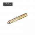 Uxcell M8x50mm Hanger Bolts 12pcs Double Ended Thread Dowel Screws For Wood Furniture