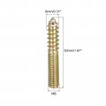 Uxcell M8x50mm Hanger Bolts 12pcs Double Ended Thread Dowel Screws For Wood Furniture