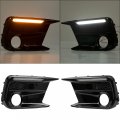 Hecasa Driving Fog Light Bezel Cover With Led For 2018-2021 Subaru Wrx Sti
