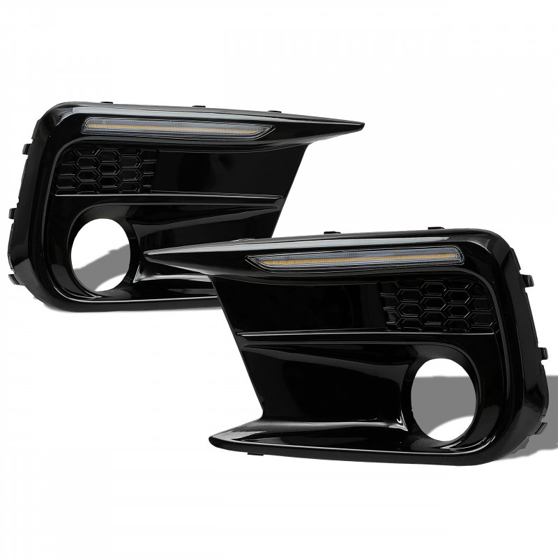 Hecasa Driving Fog Light Bezel Cover With Led For 2018-2021 Subaru Wrx Sti