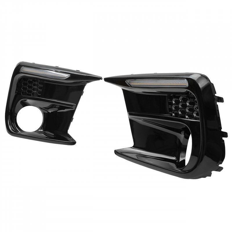 Hecasa Driving Fog Light Bezel Cover With Led For 2018-2021 Subaru Wrx Sti
