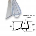 Gordon Glassa Universal Strike Vinyl With Bulb And Wipe For Frameless Sliding Shower Doors 5 16 3 8 Glass 95 Long