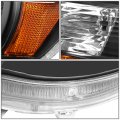 Black Housing Amber Corner Headlight Lamps Tool Kit Compatible With Tacoma 05-11