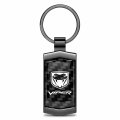 Ipick Image For Dodge Viper Logo Real Black Carbon Fiber Gunmetal Metal Case Key Chain Keychain Official Licensed