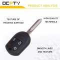 Ocpty 1x Uncut Keyless Entry Remote Control Key Fob Transmitter Replacement For Lincoln For Mercury M -azda Tribute Series