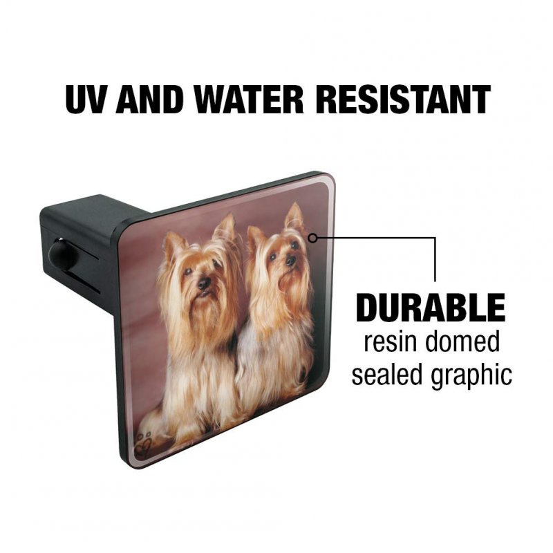 Yorkie Yorkshire Terrier Buddies Tow Trailer Hitch Cover Plug Insert