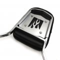 Httmt Mt135-f-cd Chrome Flame Fire Backrest Sissy Bar Compatible With 2005-2012 Suzuk Boulevard M50 Vz800 C50 Vl800 C50tt C50c