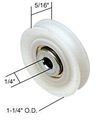 C R Laurence D1504 Crl 1-1 4 Diameter Nylon Ball Bearing Replacement Roller 5 16 Wide 