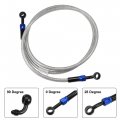 X Autohaux Brake Hose An3 28 90 Degree M10 Motorcycle Hydraulic Line Oil Pipe Fitting For Atv Motocross Racing Bike 130cm